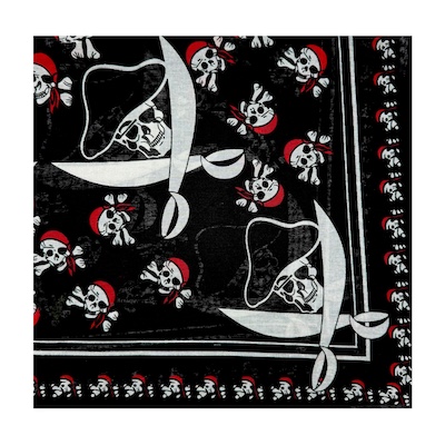 Bandana Skull Pirate Print Polyester